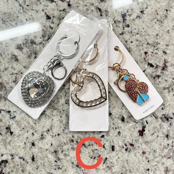 Heart Bag Charm Key Fob Set of 3 NWT - You Pick 1 (Buy it Now) - Picture 4 of 5